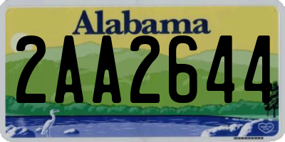AL license plate 2AA2644