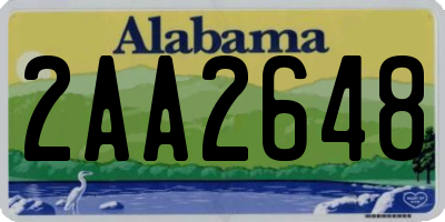 AL license plate 2AA2648