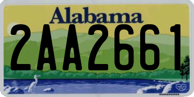 AL license plate 2AA2661