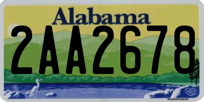 AL license plate 2AA2678