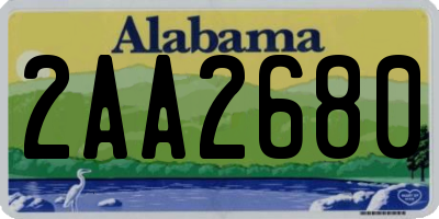 AL license plate 2AA2680