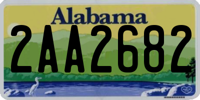 AL license plate 2AA2682