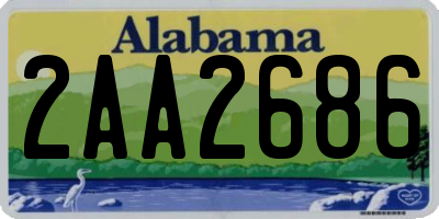 AL license plate 2AA2686