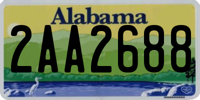 AL license plate 2AA2688