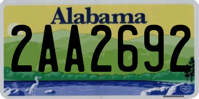 AL license plate 2AA2692