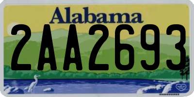AL license plate 2AA2693