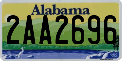AL license plate 2AA2696