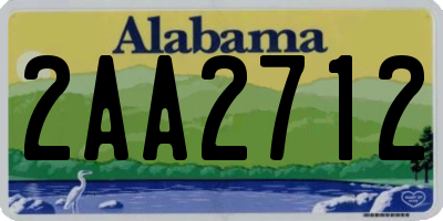 AL license plate 2AA2712