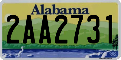 AL license plate 2AA2731