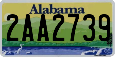 AL license plate 2AA2739