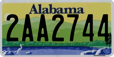 AL license plate 2AA2744