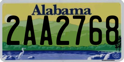 AL license plate 2AA2768