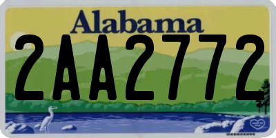 AL license plate 2AA2772