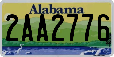 AL license plate 2AA2776