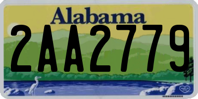AL license plate 2AA2779