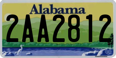 AL license plate 2AA2812