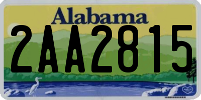 AL license plate 2AA2815