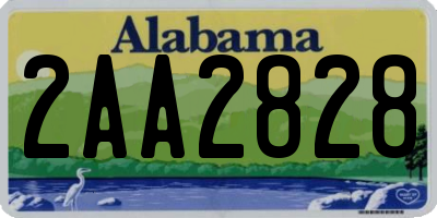 AL license plate 2AA2828