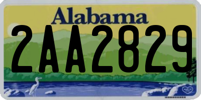 AL license plate 2AA2829