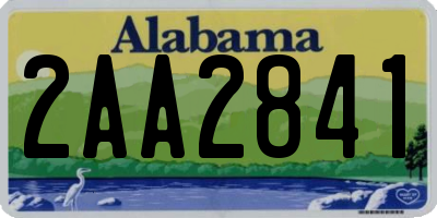 AL license plate 2AA2841