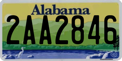 AL license plate 2AA2846