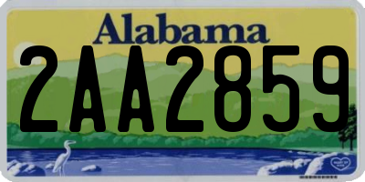 AL license plate 2AA2859