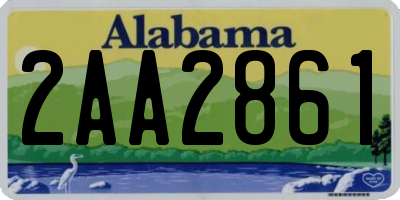 AL license plate 2AA2861