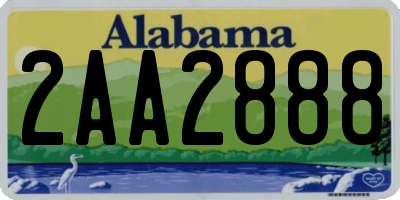 AL license plate 2AA2888
