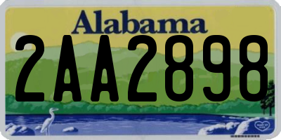 AL license plate 2AA2898