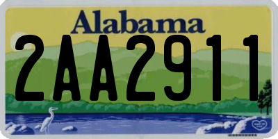 AL license plate 2AA2911