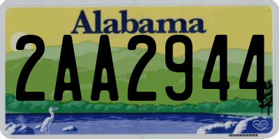 AL license plate 2AA2944