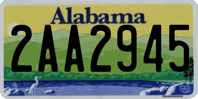 AL license plate 2AA2945