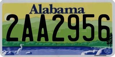 AL license plate 2AA2956