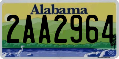 AL license plate 2AA2964