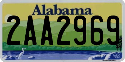 AL license plate 2AA2969