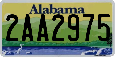 AL license plate 2AA2975