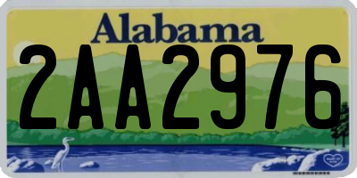 AL license plate 2AA2976
