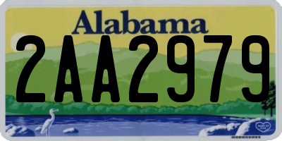 AL license plate 2AA2979