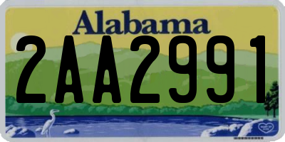 AL license plate 2AA2991