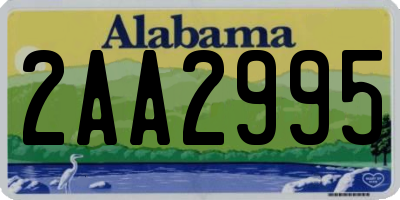AL license plate 2AA2995