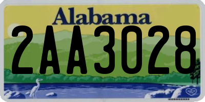 AL license plate 2AA3028