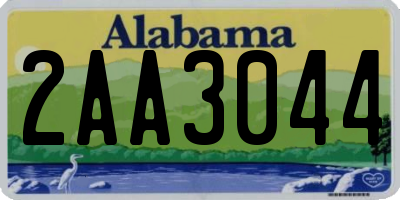 AL license plate 2AA3044