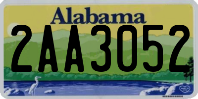 AL license plate 2AA3052