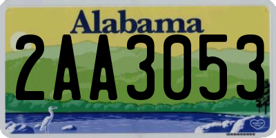 AL license plate 2AA3053