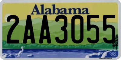 AL license plate 2AA3055