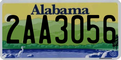 AL license plate 2AA3056