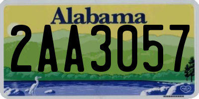 AL license plate 2AA3057