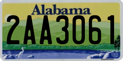 AL license plate 2AA3061