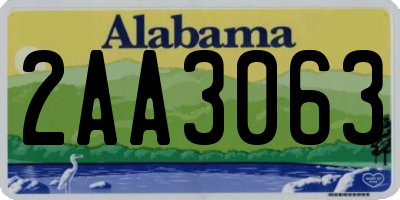 AL license plate 2AA3063