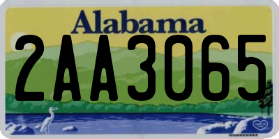 AL license plate 2AA3065